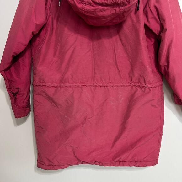 Woolrich Women's Maroon Red Chore Barn Winter Coat Full Zip Jacket Size Small - Picture 6 of 7